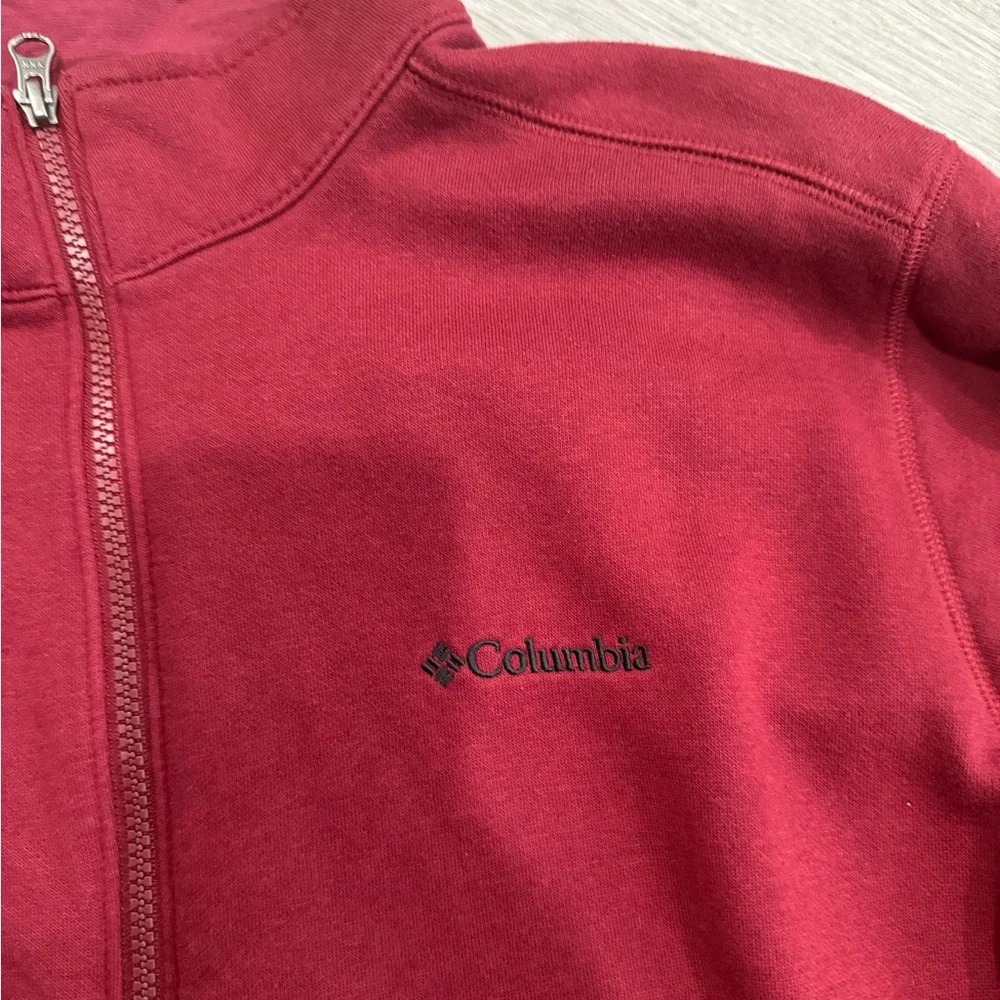 Columbia Men's Burgundy Zip-Up Sweater